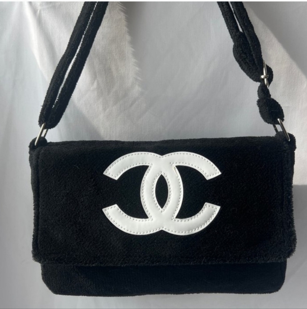 Chanel velour plush Precision messenger bag gwp item new authentic item